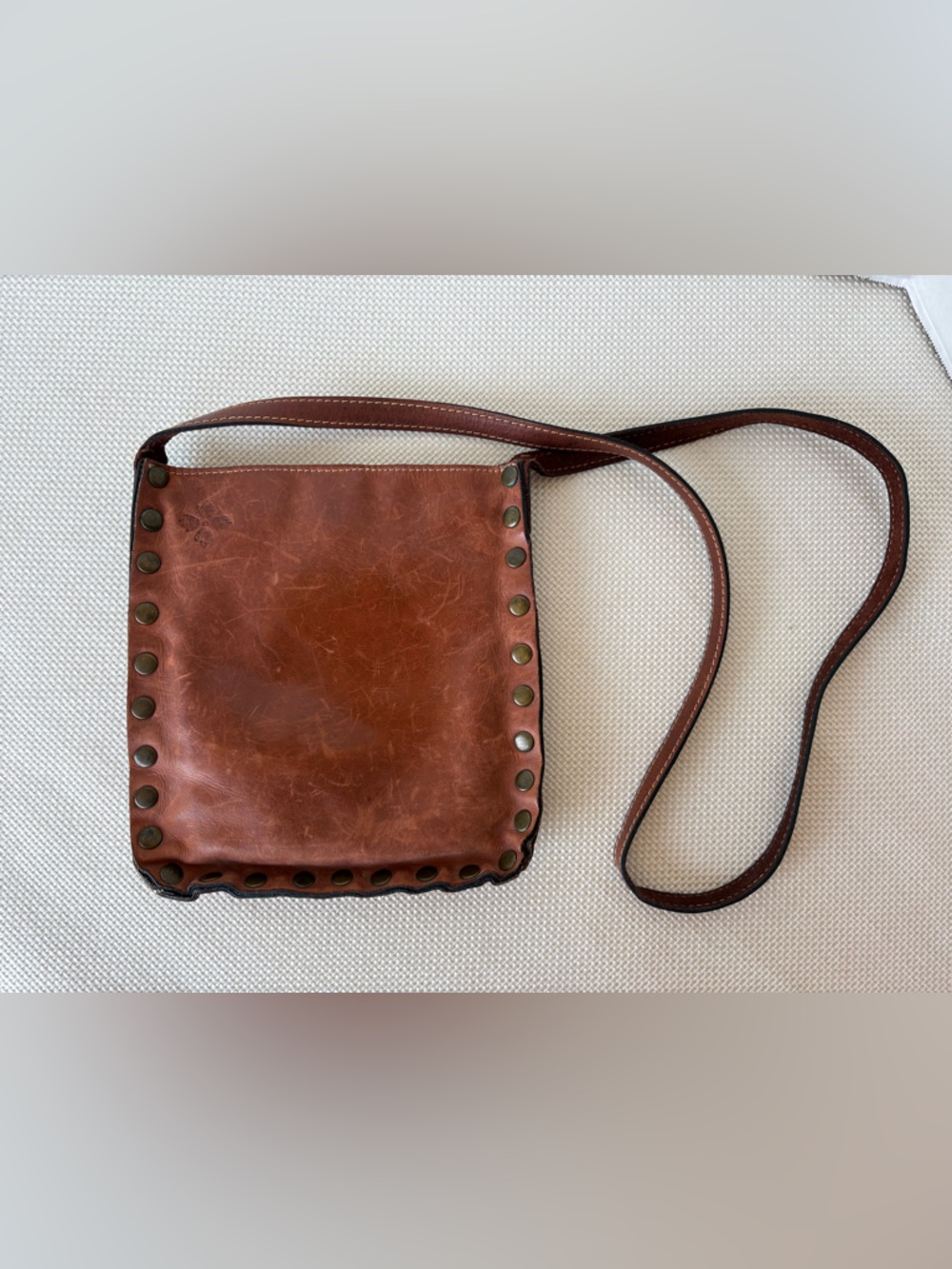 Patricia Nash Brown Italian Leather Crossbody Purse